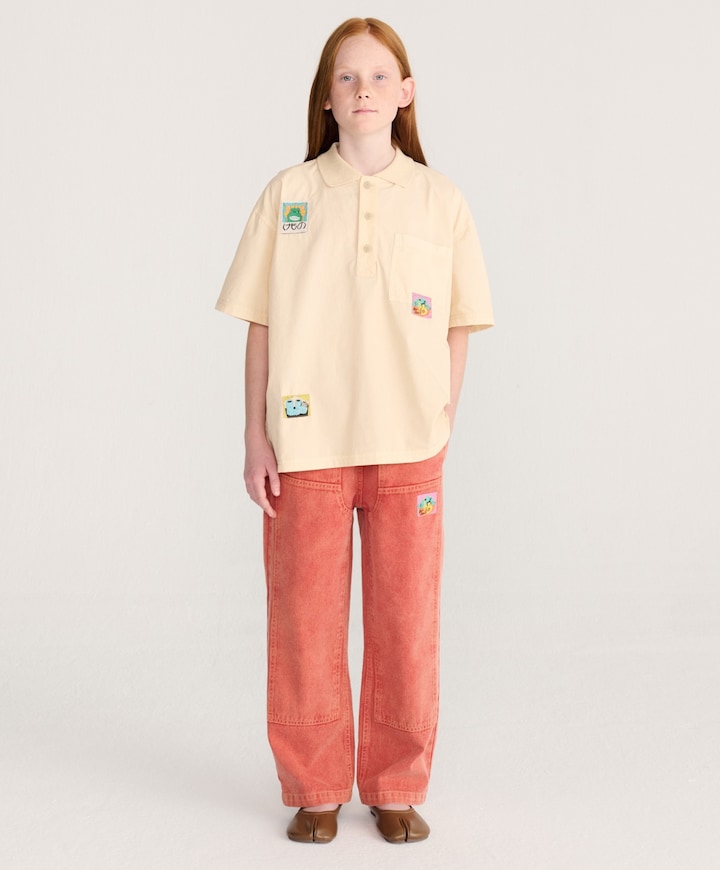 Taxi Saurus Tag Twill uniseks jeans  rood