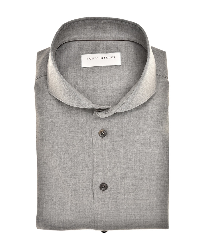 Overhemd lange mouw grijs