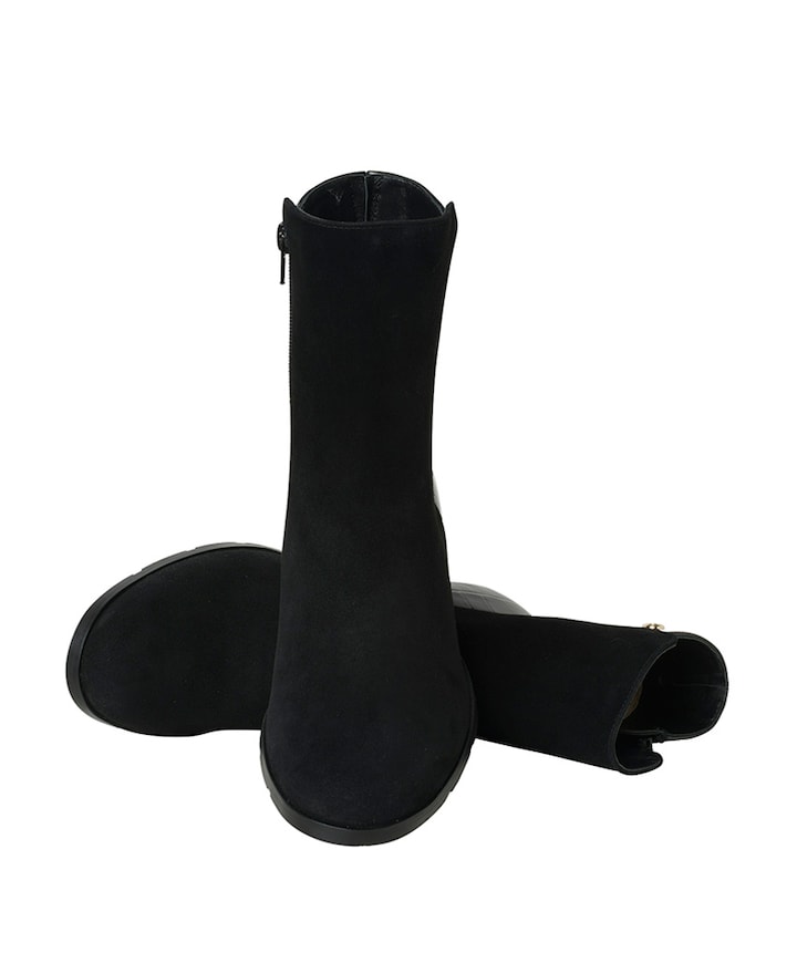 Milano dames enkellaarzen zwart