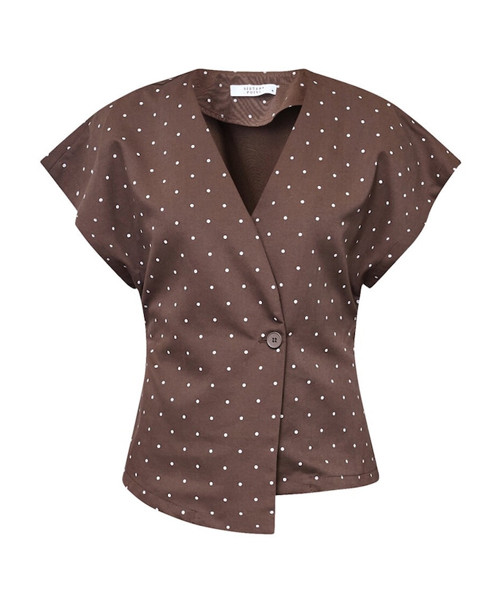 Dames gilet bruin