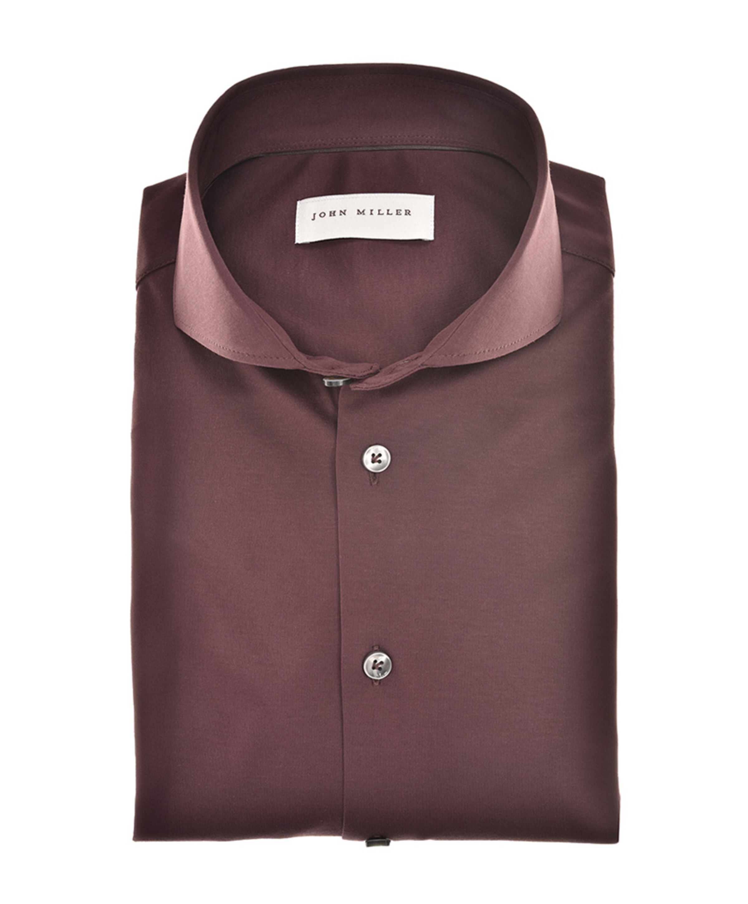 Heren overhemd lange mouw bordeaux