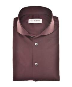 Heren overhemd lange mouw bordeaux