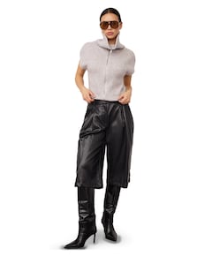 GittCC Pleat dames bermuda zwart