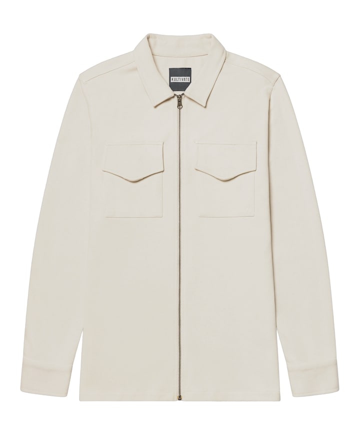 Heren overshirt beige