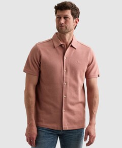 Heren overhemd korte mouw roze