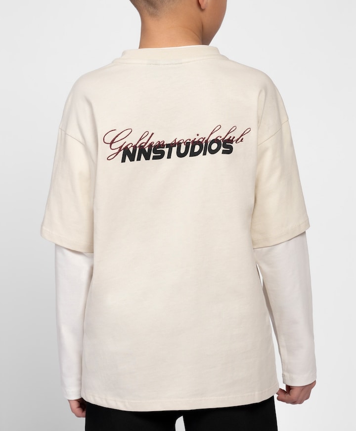 Jongens longsleeve ecru