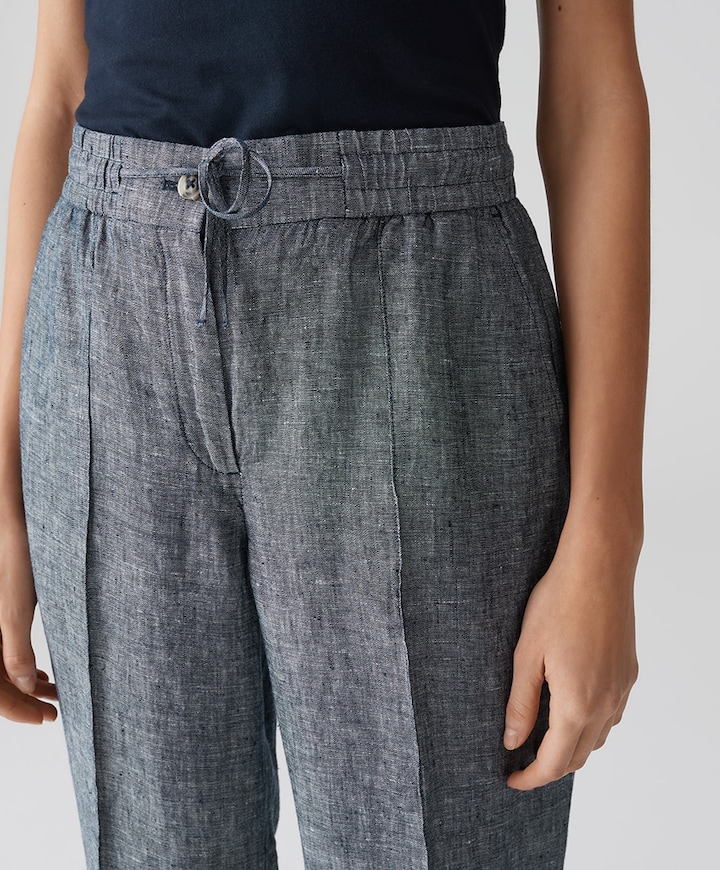 Maikito linen broek blauw