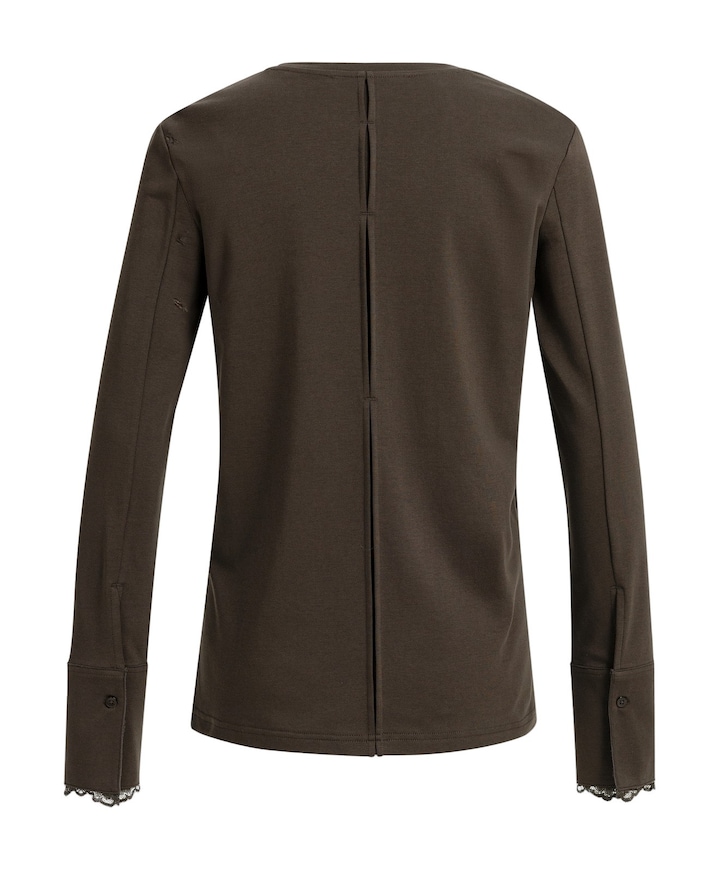 Dames longsleeve bruin