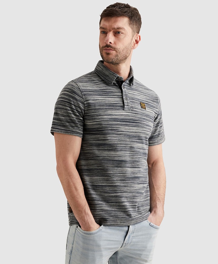 Heren polo blauw