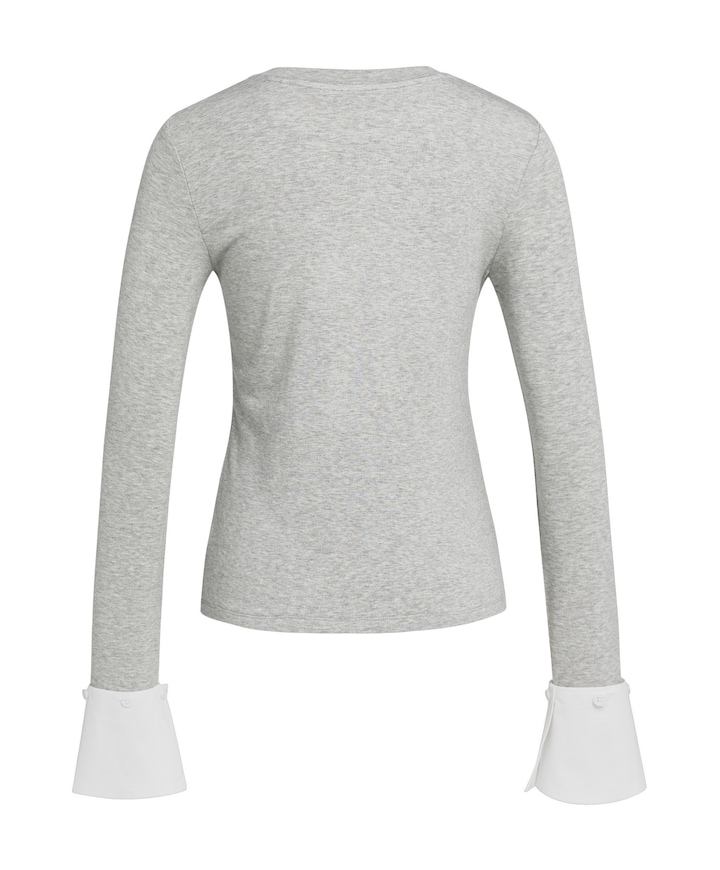 Dames longsleeve grijs