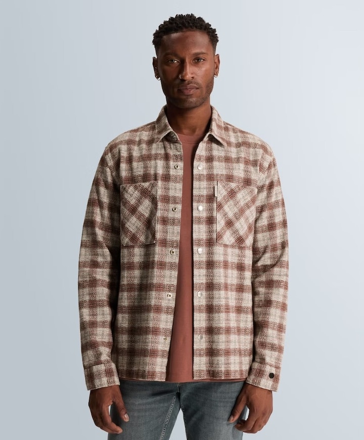 Heren overshirt beige