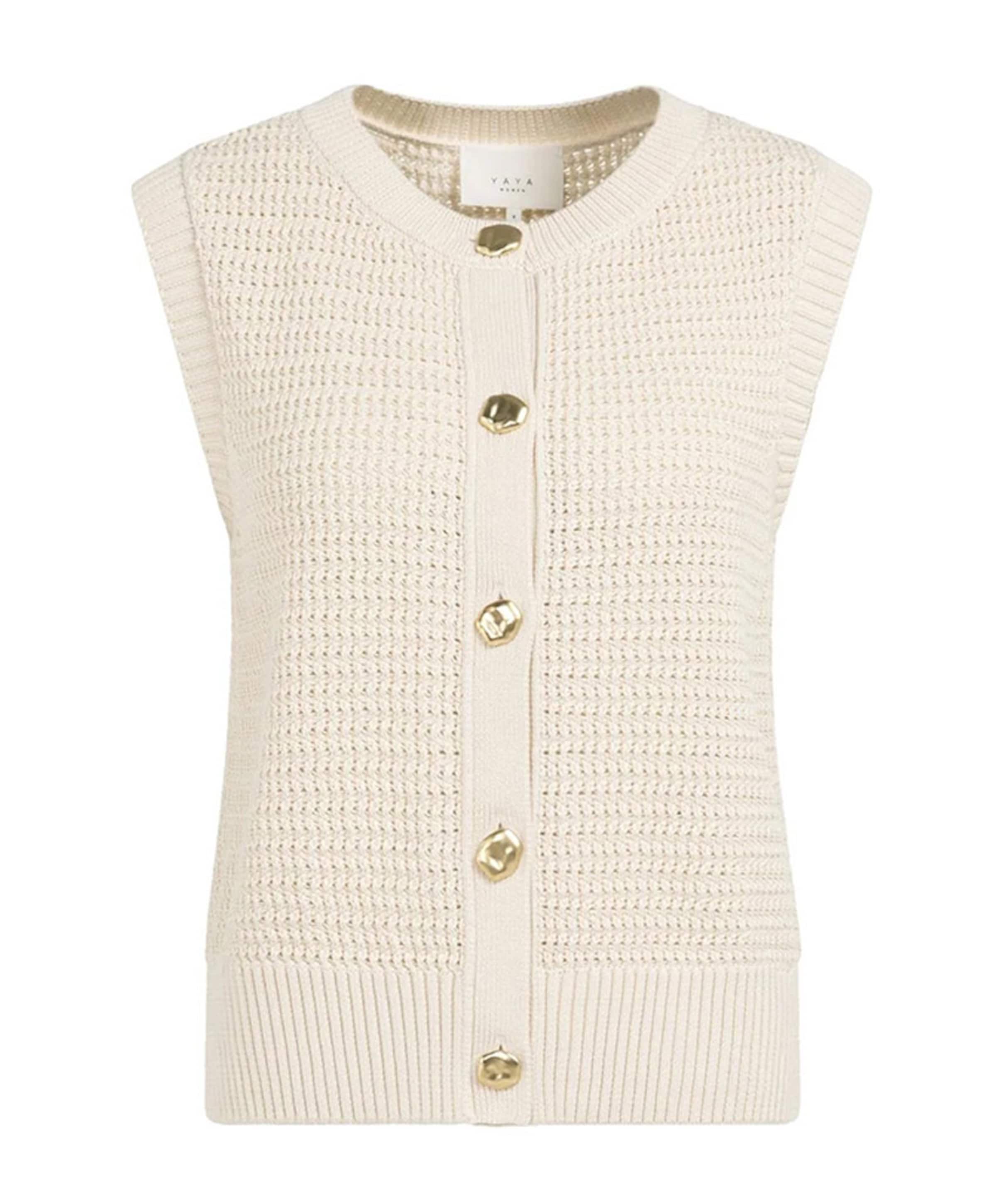 Dames gilet beige