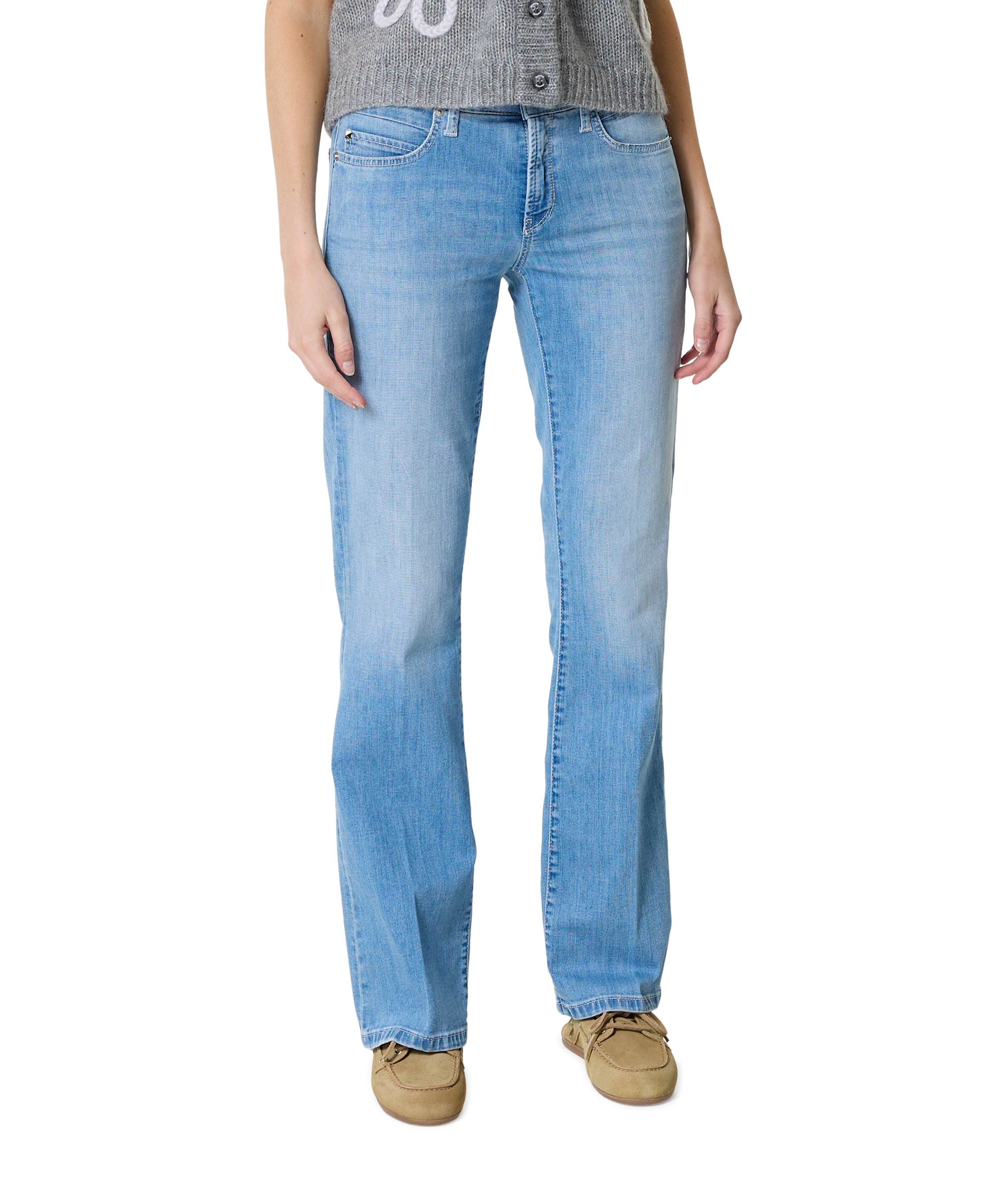 Paris flared  dames broek blauw