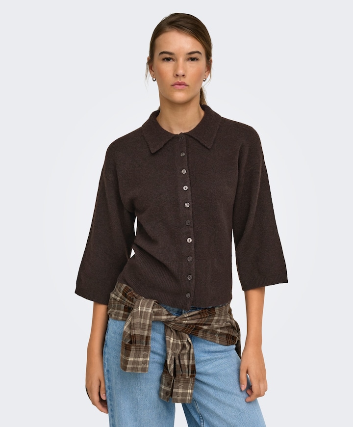 Dames vest bruin