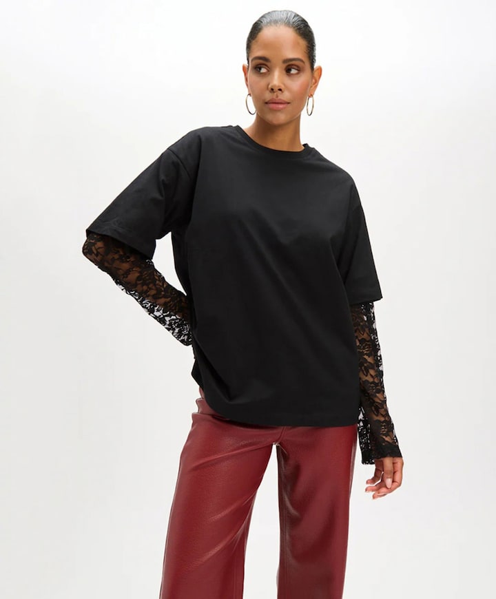 Dames longsleeve zwart