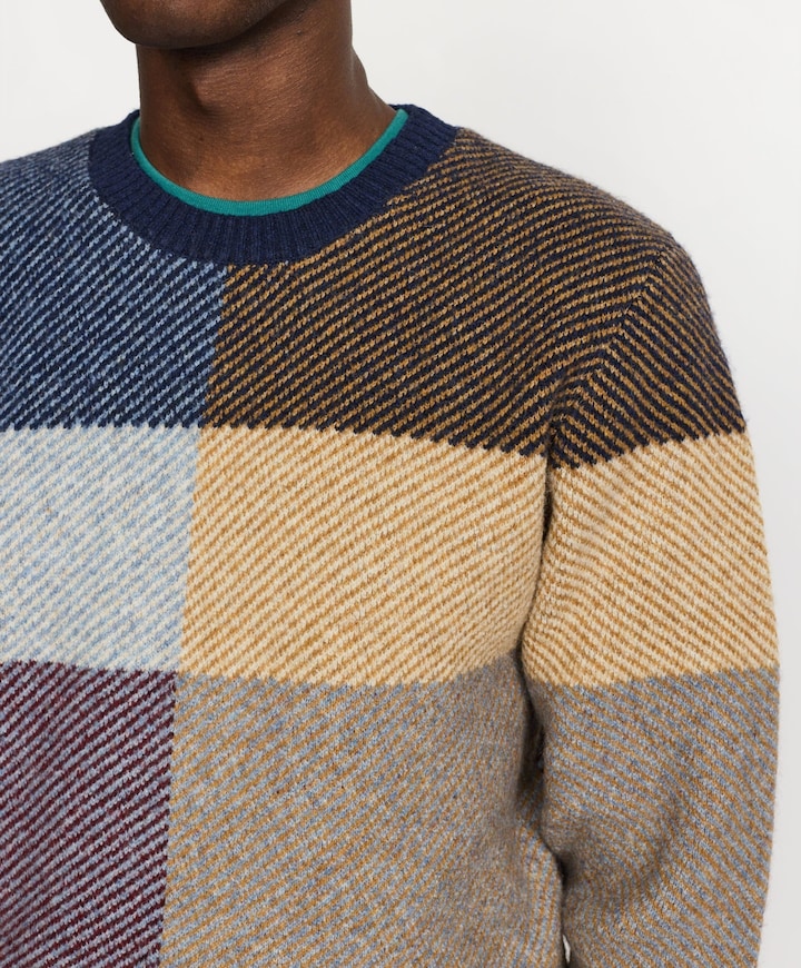 Heren sweater blauw