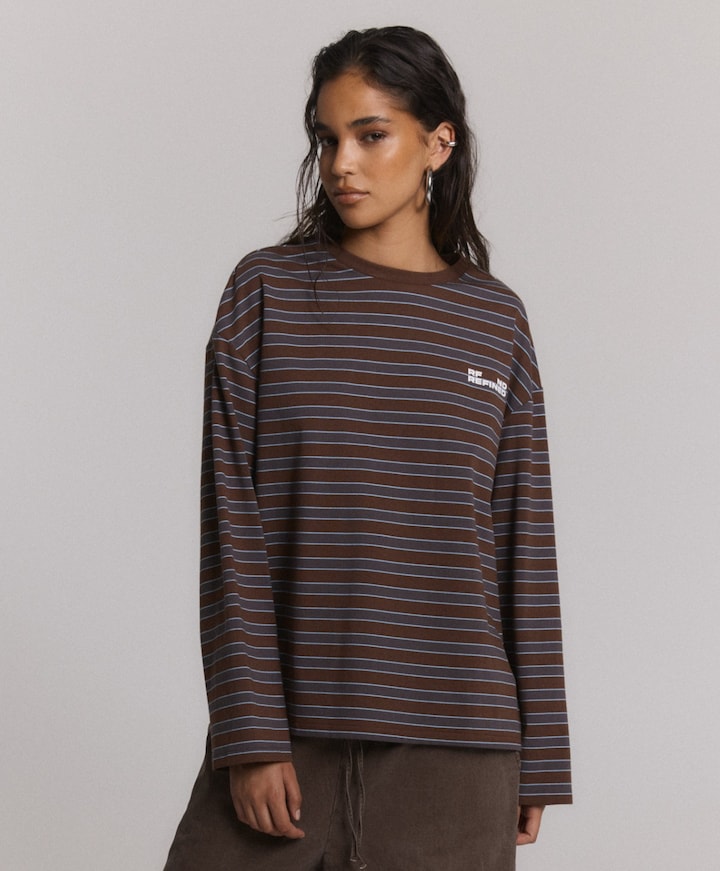 Dames longsleeve bruin