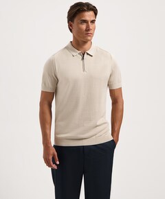 Heren polo beige
