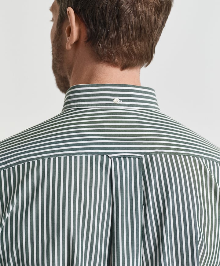 Heren overhemd lange mouw groen