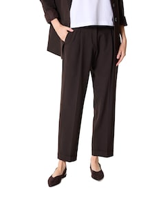 Fitted Pinstripe dames broek bruin