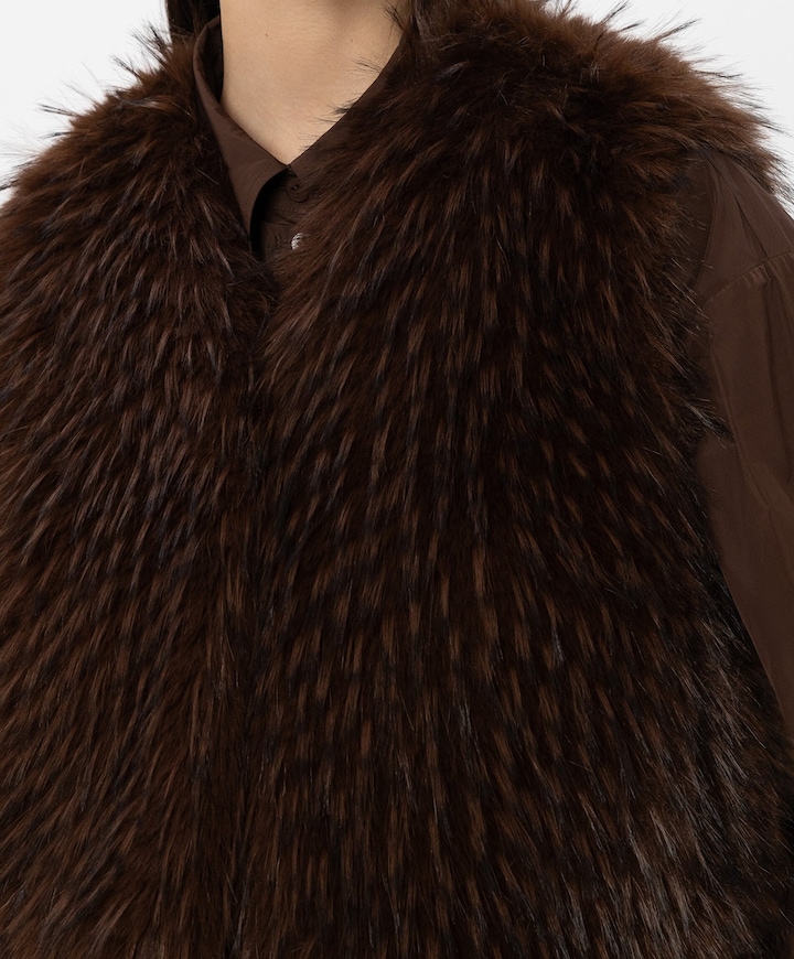 Dames gilet bruin