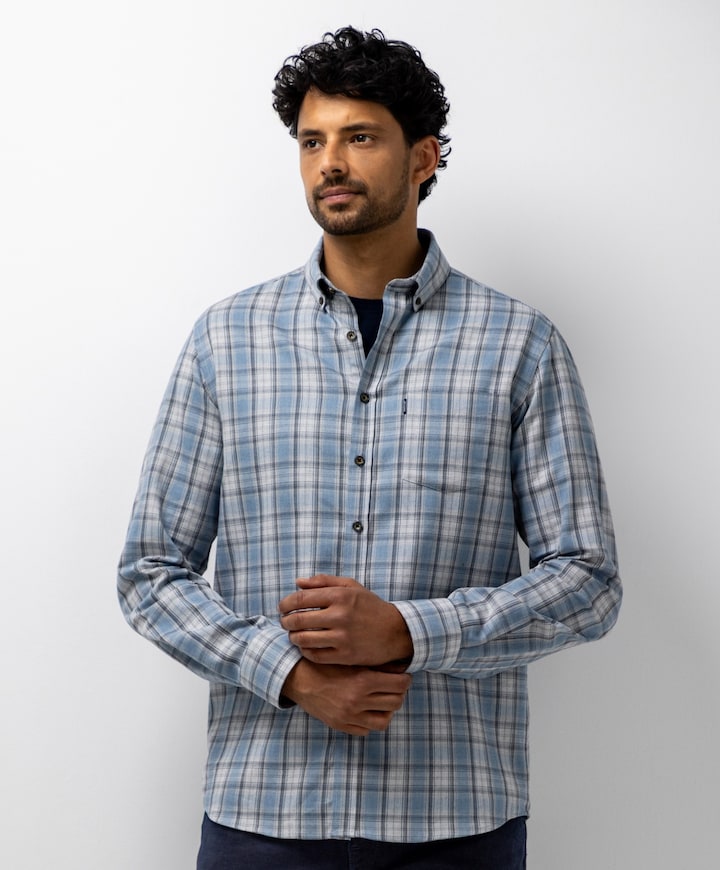 Heren overshirt blauw