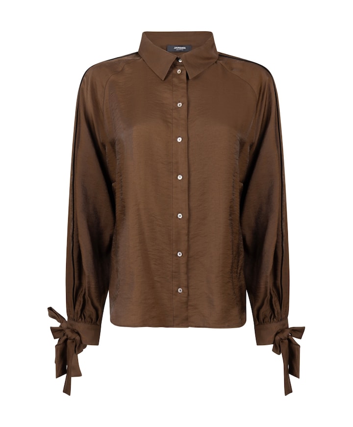 Dames blouse bruin
