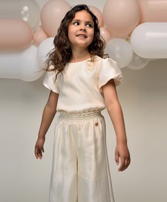 Meisjes top ecru