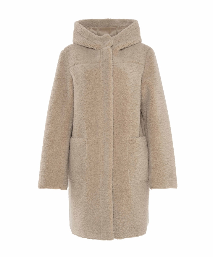 Dames omkeerbare jas beige