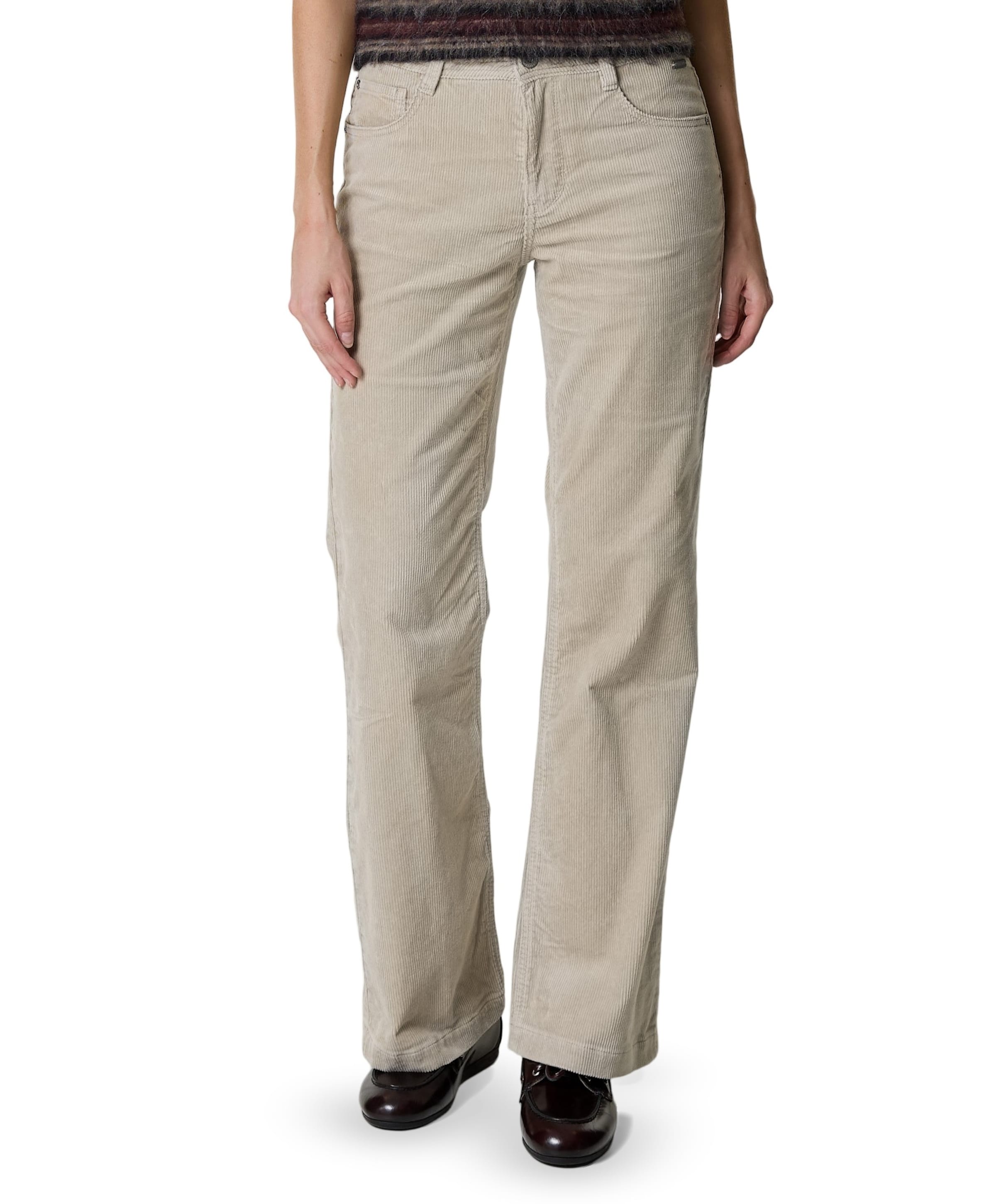 Bibette 10w cord dames broek beige
