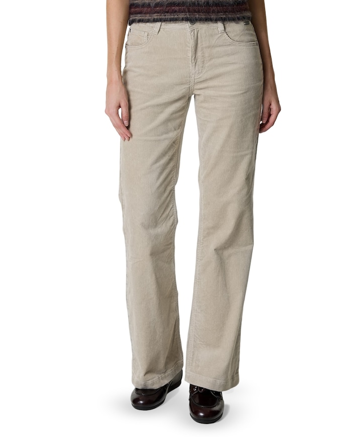 Bibette 10w cord dames broek beige