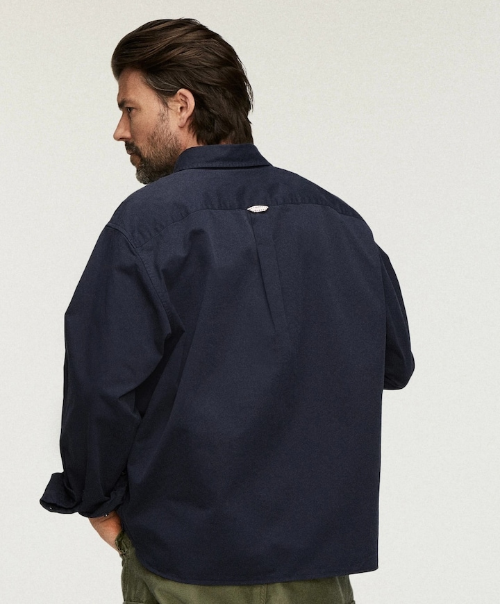 Heren overshirt blauw