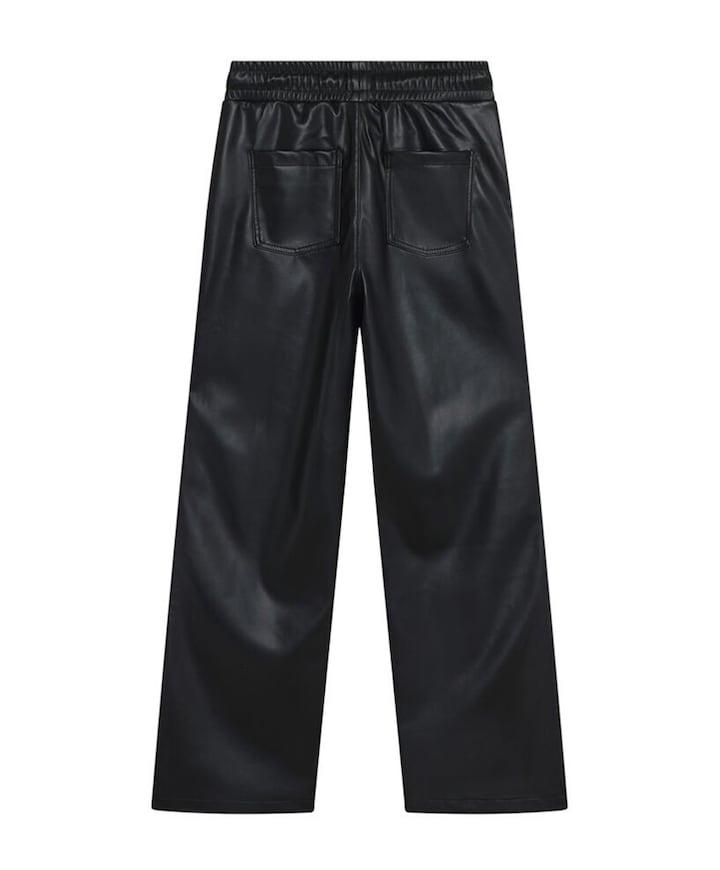 Vegan Leather jongens broek zwart