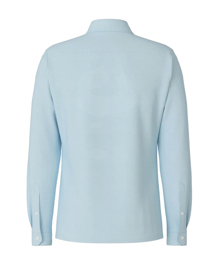 Heren overhemd lange mouw blauw