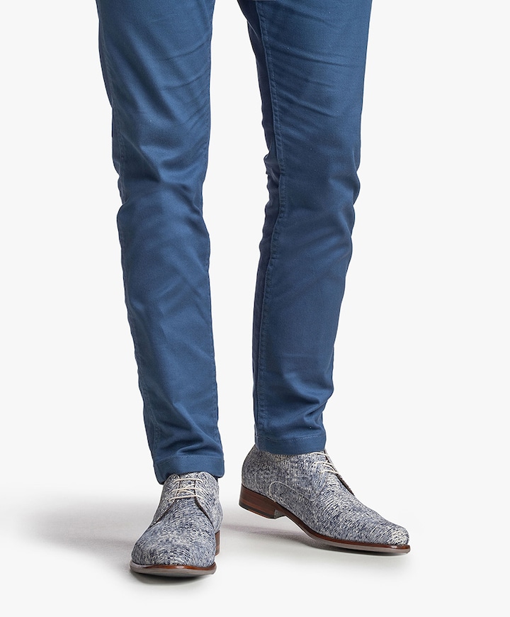 heren veterschoenen blauw