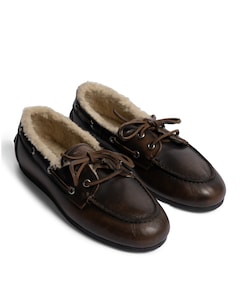 Boat Loafer Brushed dames instappers bruin