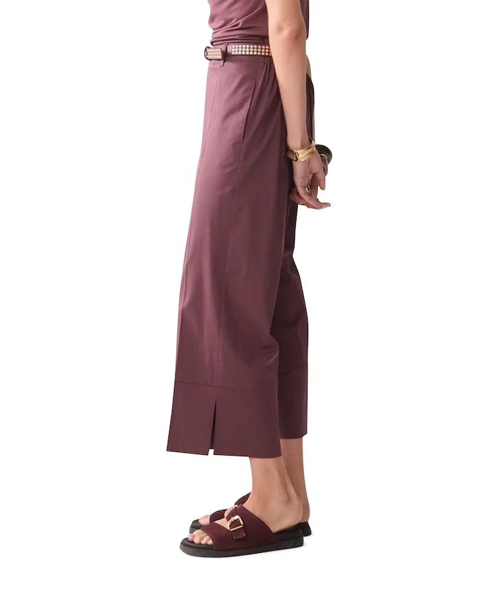 Cotton stretch dames broek bruin