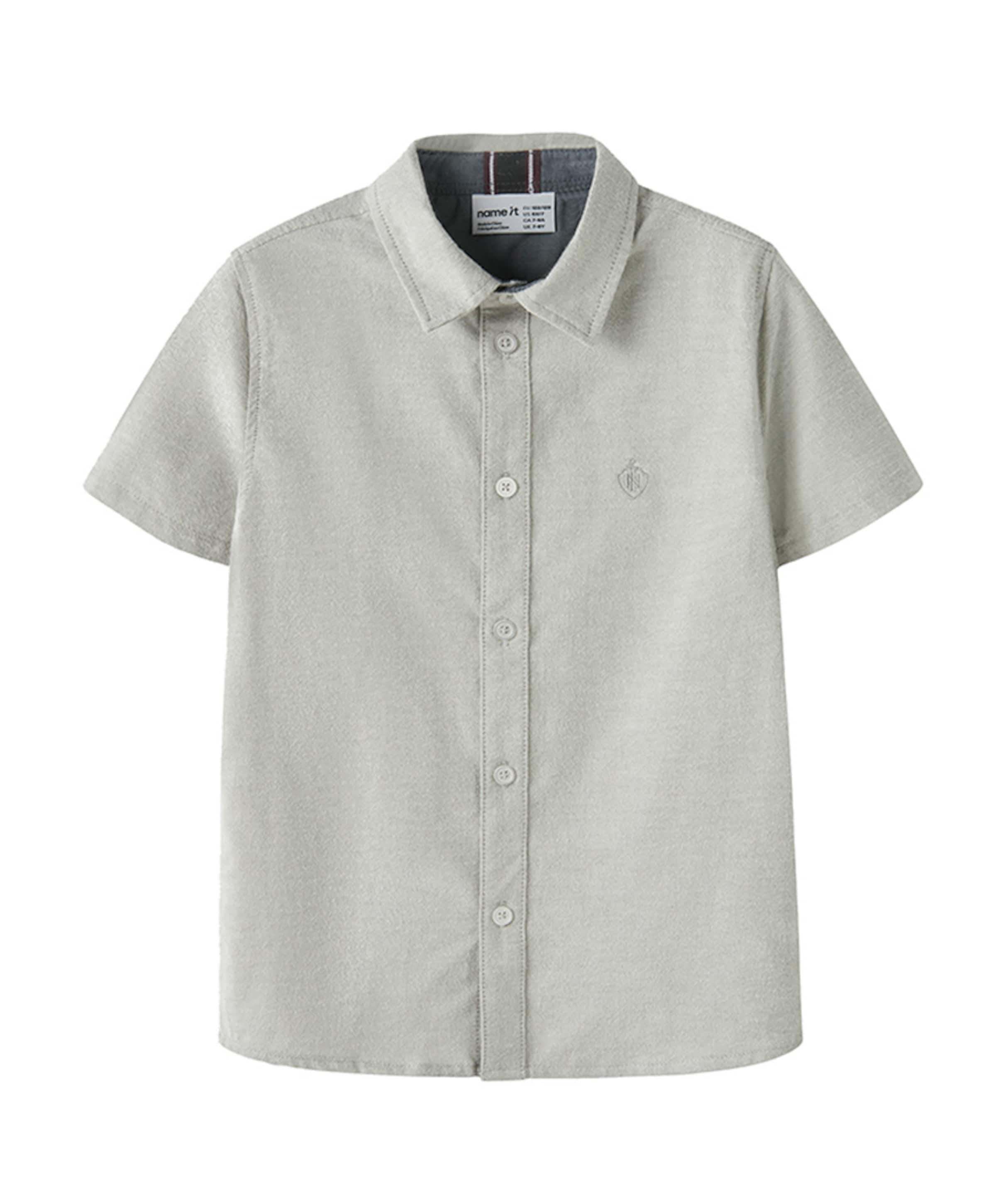 Jongens overhemd korte mouw groen