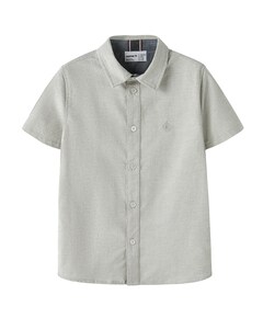 Jongens overhemd korte mouw groen