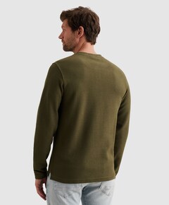 Heren longsleeve groen