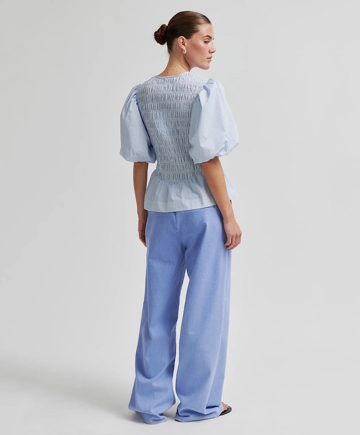 Dames blouse blauw