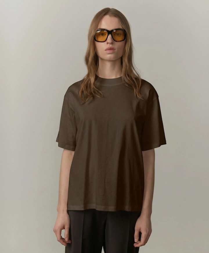 Dames T-shirt bruin
