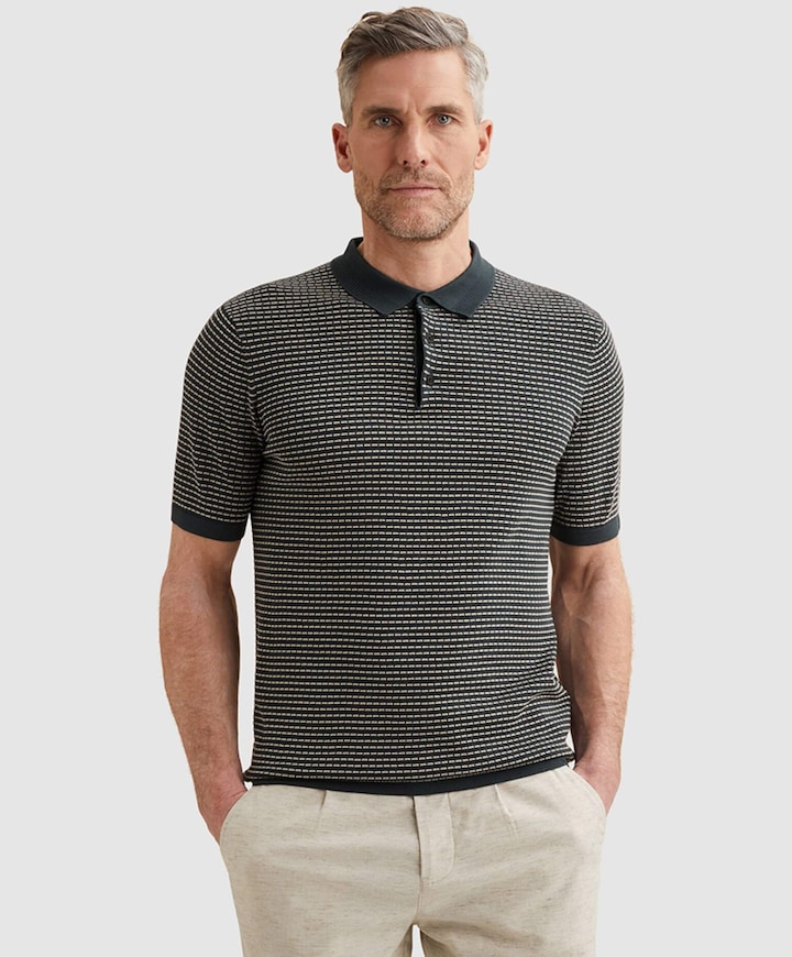 Heren polo blauw