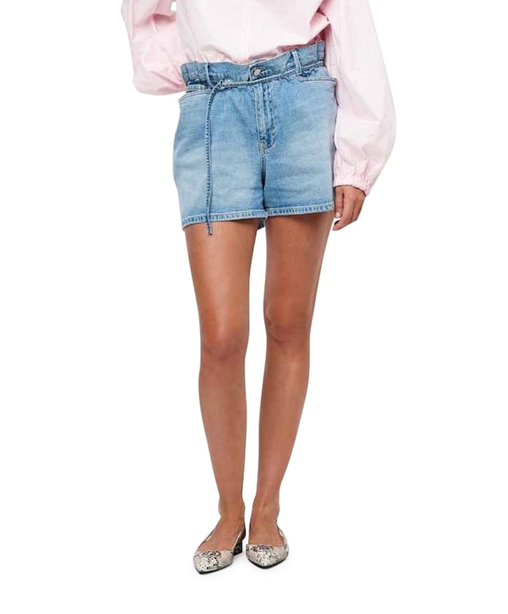 Drift belted dames korte broek blauw