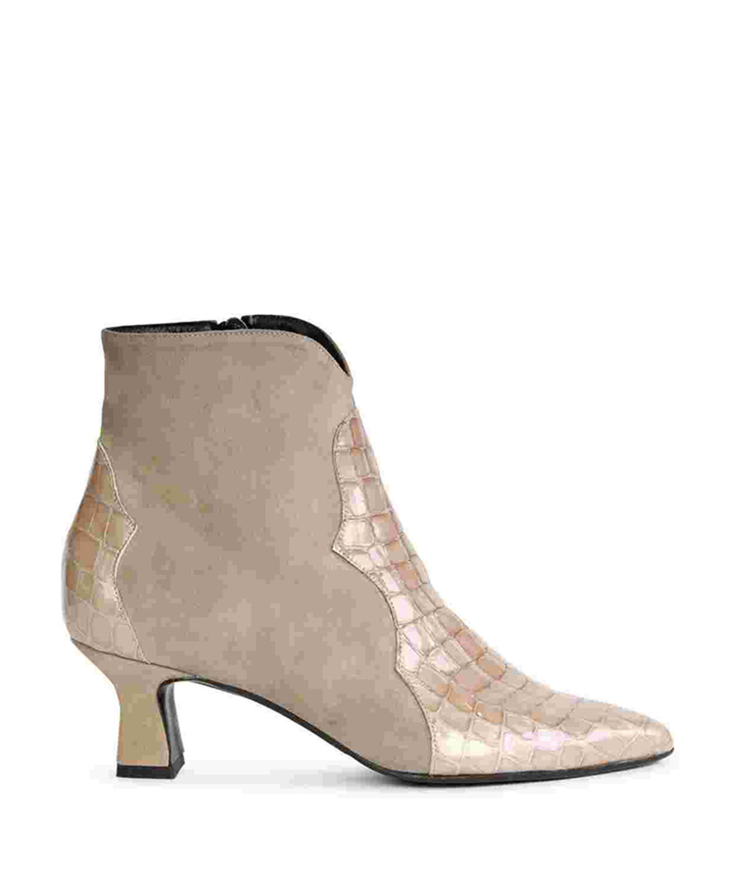 dames enkellaarzen beige