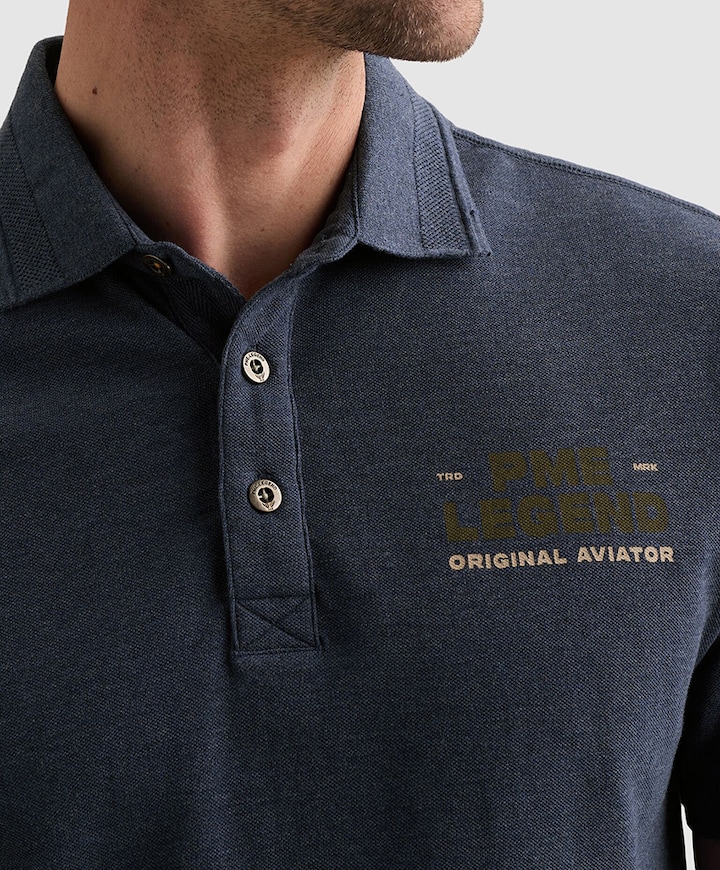 Heren polo blauw