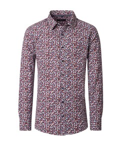 Overhemd lange mouw bordeaux