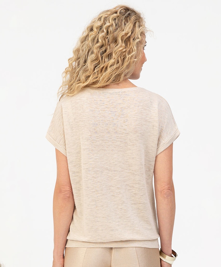 Dames T-shirt beige