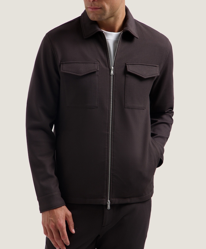 Heren overshirt bruin