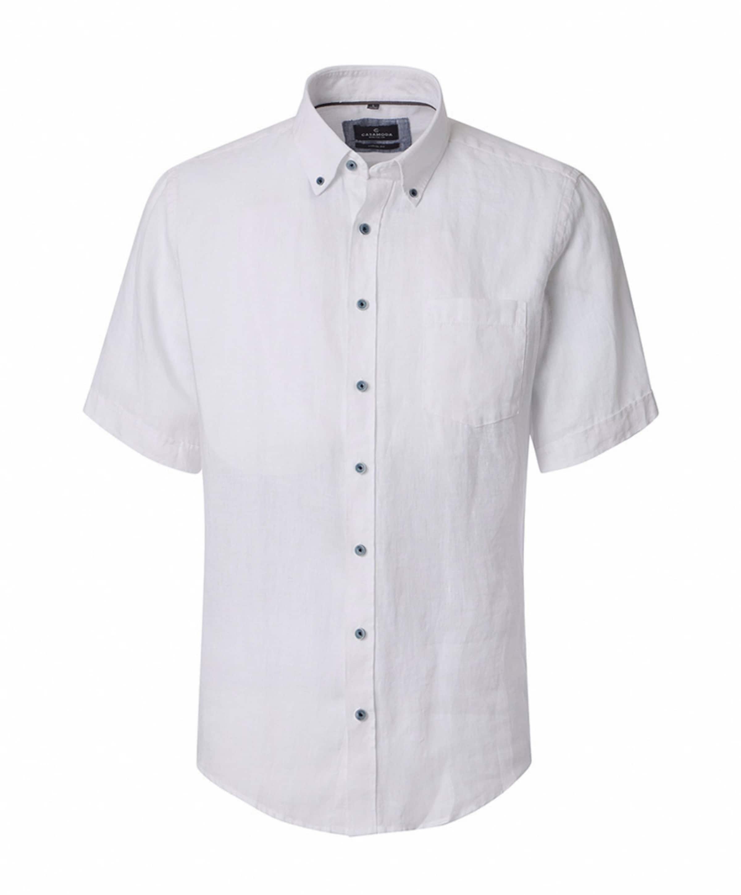 Heren overhemd korte mouw wit